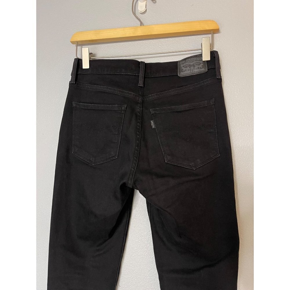 Levis 311 Women's SZ 26 Shaping Skinny Denim Black Jeans High Waist - Picture 3 of 10